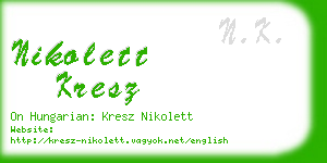 nikolett kresz business card